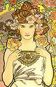 Alfons Mucha - The Flowers - Rose